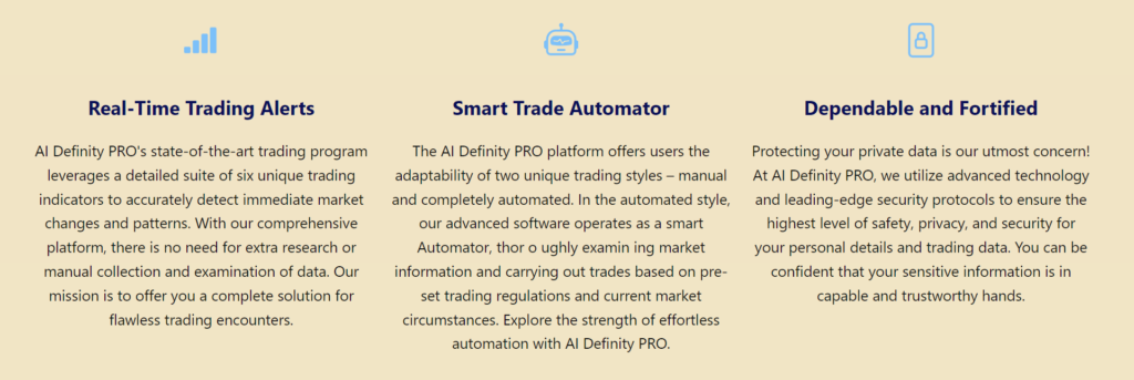 AI Definity 1000 Platform trading alerts