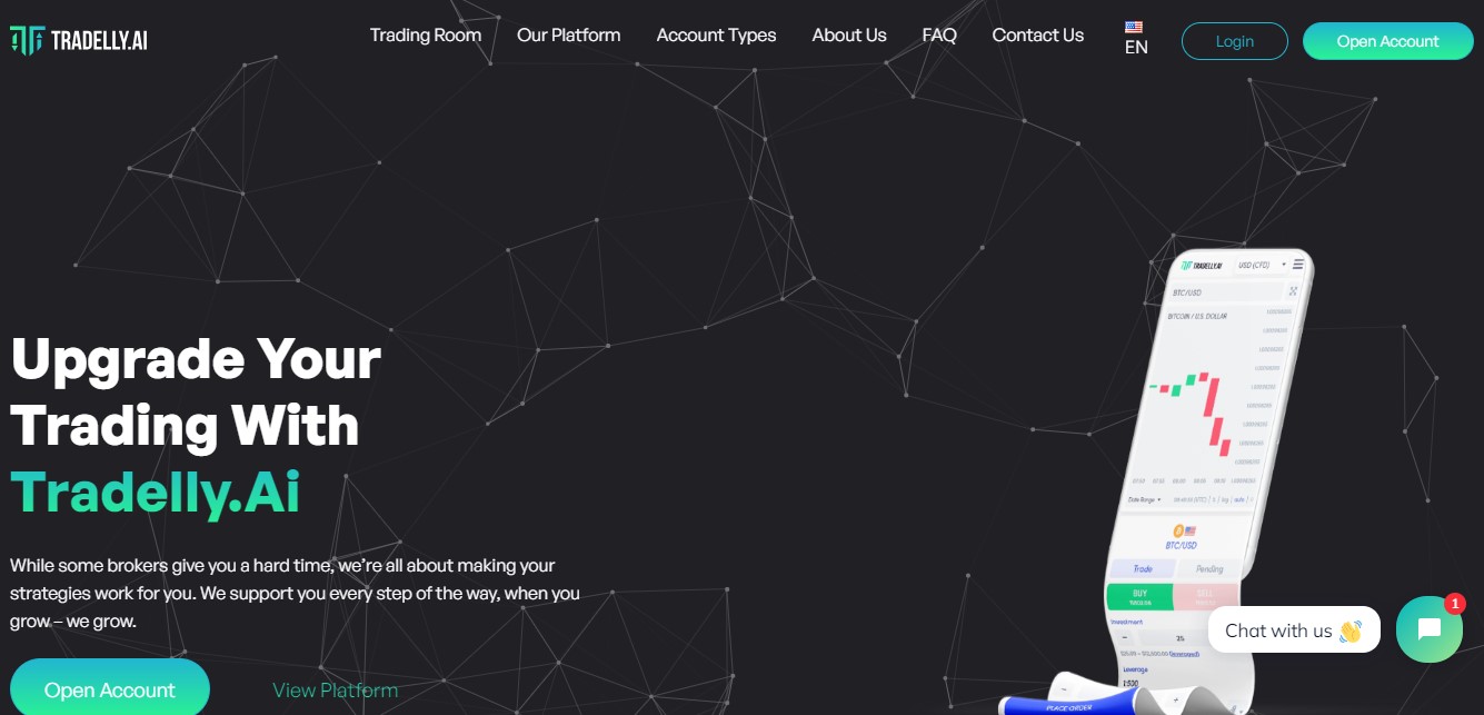 Tradelly.AI Homepage Tradelly.AI Homepage
